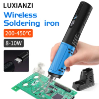 LUXIANZI Wireless USB Electric Soldering iron Adjustable Temperature Repair Welding Tools Professional Digital Display welder