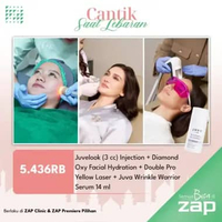 Juvelook (3 cc) Injection + Diamond Oxy Facial Hydration + Double Pro Yellow Laser + Juva by ZAP Wri