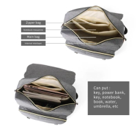Reflective Decorative Strip Laptop USB Backpack School Bag Rucksack Anti Theft Men Backbag Travel Daypack