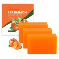 3 PCS Persimmon Soap Bar for Body Odor Control Natural Deodorant Body Bar Soap for Old People Smell 