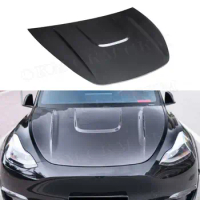 Carbon Fiber Car Front Bumper Engine Hood Bonnets Body Kits Auto Protected Guard Replacement Accessory For Tesla Model Y