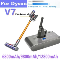 SV11 21.6V 6800mAh/12800mAh Lithium Rechargeable Battery for Dyson SV11 V7 FLUFFY V7 Animal V7 trigger Vacuum Cleaner
