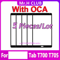 5 Pcs For Tab S 8.4 SM-T700 SM-T705 T700 T705 LCD Touch Screen Front Outer Glass Lens Parts With OCA Replacement Parts
