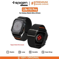 Strap Case Apple Watch 9/8/7 45/41mm Spigen Lite Fit Pro Nylon Loop Pro Black,45mm