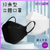 台灣發貨【珍好購物】3D魚型立體四層防護口罩 2色可選 約20cmx8cm 口罩 防護口罩 防塵口罩 魚型口罩