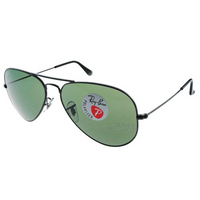 RayBan雷朋 偏光太陽眼鏡 經典品牌/黑-綠色#RB3025 00258-58mm