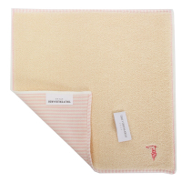 TRUSSARDI 素面棉質方巾(粉橘色)