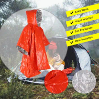 Camping Raincoat Emergency Survival Raincoat Versatile Weather-resistant Ponchos for Emergency Survi