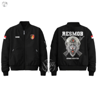 Jaket Bomber Macan Crime Hunter Hitam Premium Waterprof Anti Air