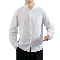 Kemeja Linen Koko Pria Muslim - Baju Muslim Pria