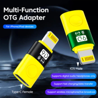 OTG Adapter For iOS Lightning Male to Type c Female Connector Fast Charging Adaptor Converter For iPhone To USB Type C Headphone