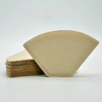 Coffee Filter Paper Set Disposable Unbleached Cone Dripper Papers Supplies for Environmently Friendly Filter Paper