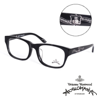 【Vivienne Westwood】ANGLO MANIA系列－英倫龐克徽章光學眼鏡(AN246-01－黑)
