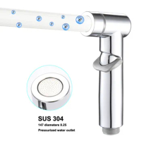 Toilet Bidet Spray Gun Double Water Way Sprayer Handheld ABS Portable Faucets Travel Attachment