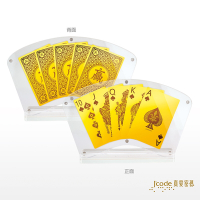 J code真愛密碼金飾 贏家黃金撲克牌-同花順