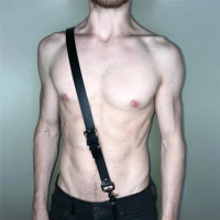 Sexual Gay Clothing Leather Men Harness Belts Adjustable Male Body Bondage Cage Chest Harness Strap Fetish Gay Wear for BDSM Sex