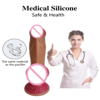 But Plug Thick Dildo Silicone Doll 18 Vibrator Penis Female Male Sexsual Doll Massage Masturbation Sex Shop Products Gag Toys