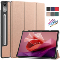 For Xiaoxin Pad Pro 12.7 Case Coque Tri-Fold Leather Magnetic Stand Smart Cover For Funda Lenovo 12.7 Case For Lenovo Tab P12