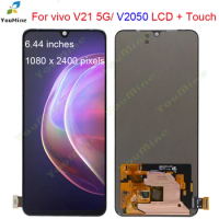 6.44'' Original AMOLED For Vivo V21 5G LCD V2050 Display Touch Panel Screen Digitizer Assembly for Vivo V21 5G LCD