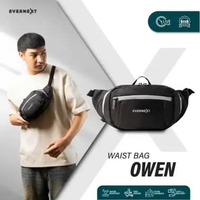 EVERNEXT - WAIST BAG PRIA TAS SELEMPANG COWOK CASUAL DAILY SLING BAG WAIST BAG OWEN