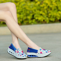 韓國KW美鞋館 普普風亮麗色彩氣墊式健走鞋-藍色