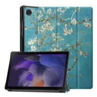 Leather Case for Samsung Galaxy Tab A8 10.4 S7 A7 S5E S6 Lite Protective Cover Tri-fold Bracket Shell Tab A 10.1 10.5 Sleeve