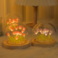 圣誕節郁金香小夜燈 生日禮物送女生男生聖誕禮物擺件【淘夢屋】