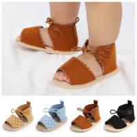 Summer 2021 Infant Girls Shoes Vintage Baby Girls Sandals Toddler Non-slip Sandals Fashion Prewalker