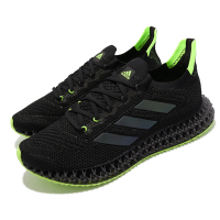 adidas 慢跑鞋 4DFWD 愛迪達 運動 男鞋 4D科技 避震 再生材質 透氣 穿搭 反光 黑綠 Q46446