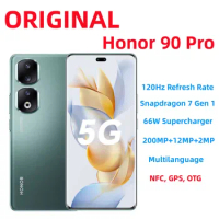 Honor 90 Pro 5G SmartPhone Snapdragon 8+Gen 1 200MP Camera 5000mAh Battery 6.78 Inch 120Hz Screen NFC Mobile Phones