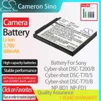 CameronSino Battery for Sony Cyber-shot DSC-T200/B DSC-T70/S DSC-T70/B DSC-T700 fits Sony NP-BD1 Digital camera Batteries 3.70V