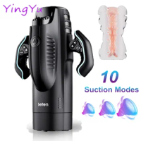 Leten 10 Suction Modes Masturbation Cup for Men 3D Real Vagina Cup Automatic Telescopic Massager Men Masturbator Sex Toys