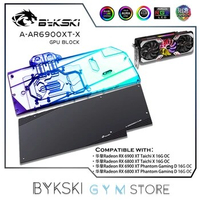 Bykski GPU Water Block Use For Asrock RX6900XT/RX6800XT Phantom Gaming /Taichi X 16G OC VGA Card/Full Cover Copper A-AR6900XT-X