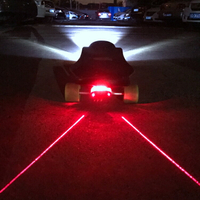 stary電動滑板長板激光尾燈 USB充電前照明燈 刷街 夜滑燈