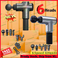 Malaysia Ready Stock (Malaysia Plug) Warranty 3600r/min Therapy Massage Gun 6 Gears Muscle Massager