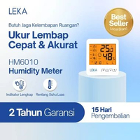 LEKA - HM6010 Humidity Meter - Hygrometer Thermometer - Pengukur Suhu dan Kelembaban Ruangan 2 Unit 