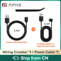 70mai Original Power Cord Dash Cam Accessory Micro USB Cable/Type C cable for DVRs,work for 70mai A800S/A810