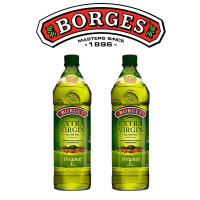 BORGES 百格仕 原味橄欖油 Extra Virgin 第一道初榨冷壓 2瓶組(1000ml/瓶)