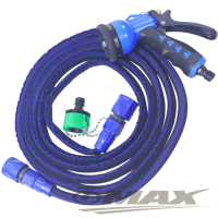 OMAX台製多用途雙層加壓伸縮水管組(顏色隨機)-快
