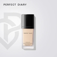 Perfect Diary Natural Flawless Liquid Foundation, Penyinar Penuh Kelipatan Wajah Makeup Concealer Fo