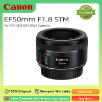 Canon EF 50mm F1.8 STM Full Frame DSLR Camera Lens Large Aperture Autofocus Prime Lens For 90D 5D4 6D2 Portrait Animal Lens