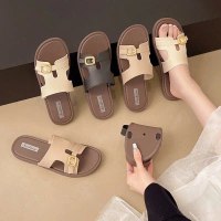 Dép lê nữ a08 sang chảnh khoá mạ vàng -BAPDEPXINH