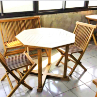 【吉迪市柚木家具】柚木八角桌 DF011-90O(桌子 餐桌 八角桌 野餐桌 拜拜桌)