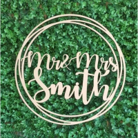 ROUND BACKDROP SIGN 30CM / HIASAN DINDING KAYU / BACKDROP SIGN KAYU
