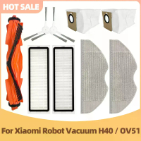 Compatible Accessories for Xiaomi Robot Vacuum H40/OV51 – Dust Bag, Main Side Brush, Mop Cloth & HEP
