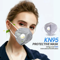 5 Layers KN95 Dust Mask With Breathing Valve Face Mask Protection 95% filtration Mascarilla KN95 Respirator Mouth Masks Reusable