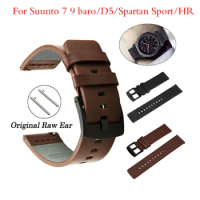 Genuine Leather Sports For Suunto 7/Suunto 9 Replacement Wristband Soft Watch Strap For Suunto 9 Baro/9 Spartan/9 GPS Watch Band