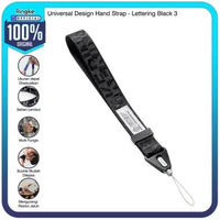 Ringke Universal Hand Strap Lettering Black 3 Hitam Tali Wrist Pergelangan Tangan Handphone Gantunga