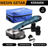Mesin Kop Keramik 12V Cordless 10 Mode Getar Keramik Cordless