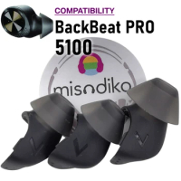 misodiko Silicone Eargel Ear Tips Compatible with Plantronics BackBeat PRO 5100 True Wireless Earbuds (2-Pairs)